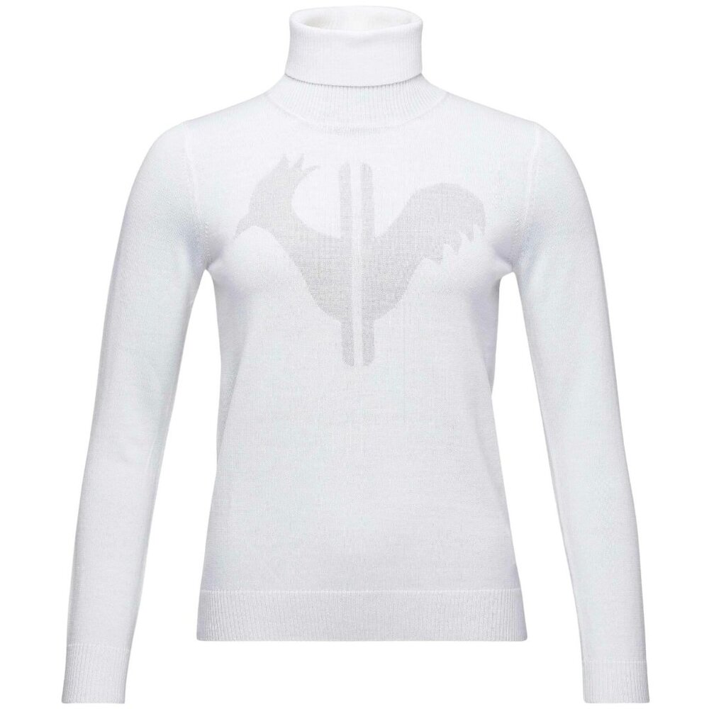 NEW Rossignol Made in Italy turtleneck Sweater 100% Merino Wool !!! white 6S3 - Picture 8 of 8